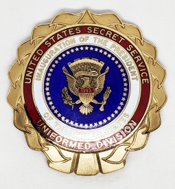 Beautiful 1993 US Secret Service Uniformed Division Presidential Inauguration Badge for Bill Clinton