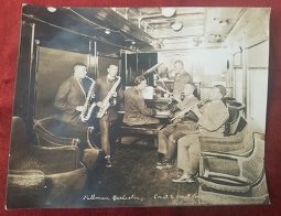 Wonderful 1920s 8x10 Photo of the African American Pullman Orchestra Coast to Coast Railroad Tour