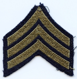 WWII US Army Sergeant Rank Stripes in Basketweave Stitch