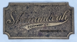 1910's-20's Bronze Advertising Paperweight for Shenandoah Equipment Co