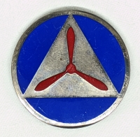 Nice WWII US Civil Air Patrol Overseas Cap Badge in enameled Sterling Silver.