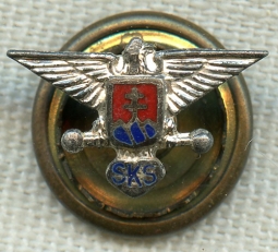 Small, But Rare Early 1970's SKS Slovakian World Congress Sterling Silver Member Lapel Pin