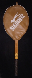 Vintage 1960s Slazenger Citation Wooden Tennis Racket #1705 with Cover & Dunhill Brace