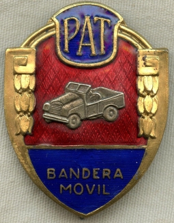 Rare Late 1950's Spanish Armed Traffic Police Mobile Team Badge in Excellent Original Condition