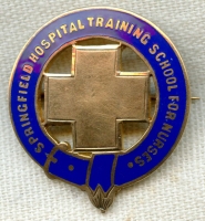 Ca 1900 Springfield Massachusetts Hospital Training School for Nurses 10K Graduation Pin