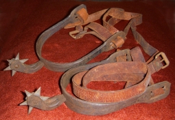 Great Early Hand-Forged Pair of Cowboy Spurs (1860s-1870s) Found in Texas