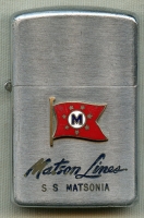 Great 1950's Matson Lines Souvenir Lighter from the Steamship Matsonia