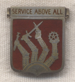 US Army 301st Ordnance Battalion Sterling Silver DI / Unit Crest