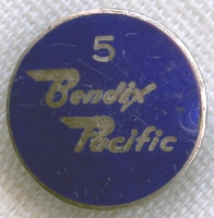 WWII Sterling Bendix Pacific 5 Years of Service Pin by Balfour