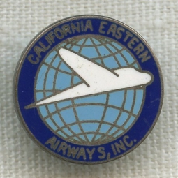 Late 1940s-Early 1950s Sterling California Eastern Airways Inc. Lapel Pin