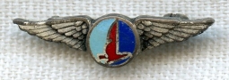 1940s Sterling Eastern Air Lines Lapel Pin with Pinback