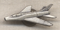 Sterling Korean War F-100 Pilot Qualification Lapel Pin for the Super Sabre Jet