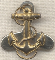 Sterling WWII US Navy WAVES Lapel Badge