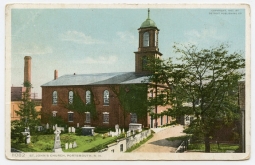 Circa 1907 Postcard of St. John's Church and Graveyard, Portsmouth, New Hampshire No Border