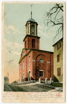 Circa 1902 Vertical Postcard of St. John's Church, Portsmouth, New Hampshire with Writing