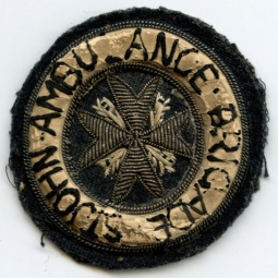Scarce WWI St. John Ambulance Brigade Hat or Shoulder Badge