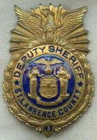 Beautiful 1950's St. Lawrence Co., NY Deputy Sheriff Badge