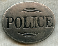 Wonderful 1890's "Stock" Police Oval Badge.