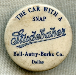Wonderful & Rare 1910's - Early 1920's Studebaker Advertising Clicker: "The Car With A Snap"