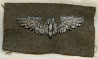 Stunning WWII USAAF Bombardier Wing in Bullion & Silk Embroidery