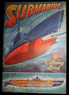 Great WWII Submarine Coloring Book. 1944. Published by Merrill