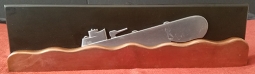 Wonderful WWII Submarine Desk Plaque. Found in France, in Copper, Aluminum, & Bakelite