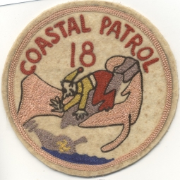 Super-Rare WWII Massachusetts CAP Coastal Patrol 18 (Cape Cod Area) Flight Jacket Patch
