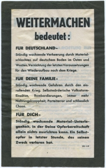 Large WWII Surrender Leaflet Dropped by US on German Soldiers