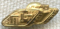 WWI Unofficial "Tanker" Badge for Wear on Victory Medal Showing Service in US Army Tank Corps