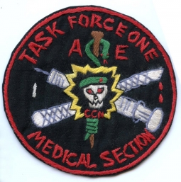 Late Vietnam War (1973) US Army Special Forces Task Force 1 Medical Section Pocket Patch