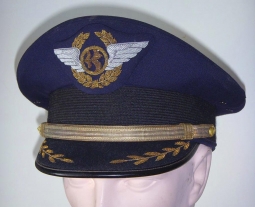 Beautiful Named Early 1970s TDA (Tao Domestic Airlines) Captain's Hat from Japanese Airline