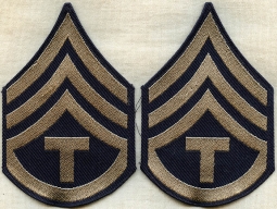 Pair WWII US Army Rank Stripes for Technician Third Grade