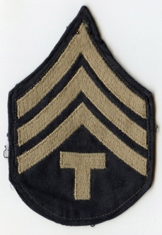 Single WWII US Army Rank Stripes for Technician Fourth Grade