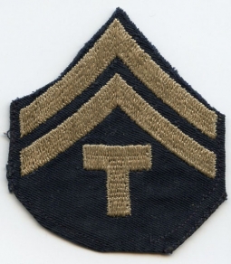 Single WWII US Army Rank Stripes for Technician 5th Grade Removed from Uniform