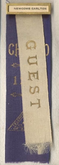 Circa 1913 Telephone Pioneers of America Convention Ribbon for Esteemed Guest, Newcomb Carlton