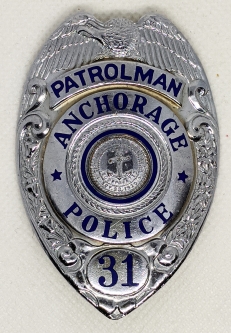 Scarce ca 1930's Territorial Alaska Anchorage Police Patrolman Badge #31