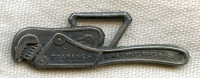 Great Ca. 1926 Figural Watch Fob for The 8" Gearench Tool from Houston, Texas