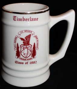 Vintage 1982 Timberlane Regional High School Plaistow, New Hampshire Graduation Beer Mug