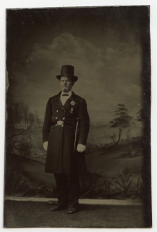 1870s Tintype of Boston Police Officer & Civil War Vet (GAR Member) in Full Uniform