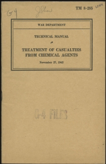 1942 US Army Technical Manual TM 8-285 "Treatment of Casualties from Chemical Agents"