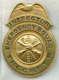 1950s Toms River (New Jersey) Chemical/Ciba-Geigy Emergency Squad Inspector Badge