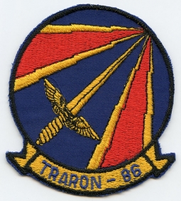 Ca. 1970's USN TRARON - 86, VT-86, Training Squadron EIGHT SIX Jacket Patch