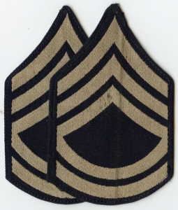 Pair of WWII US Army Rank Stripes for Technical Sergeant