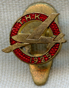 1930s Turkish Aeronautical Association (Trk Hava Kurumu or THK) Company Lapel Pin