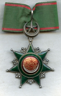 Beautiful WWI Era Turkish Order of Osmania 3rd Class Commander's Neck Badge