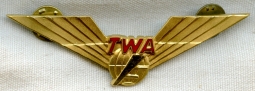 1970s Trans World Airlines (TWA) 2nd Officer/Flight Engineer Wing 2nd Issue by Blackinton