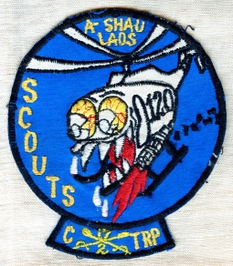 Cool Late 60s US Air Cavalry Troop C 2nd the 17th "SCOUTS" Rat Fink Pocket Patch