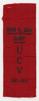 1917 UCV (United Confederate Veterans) Reunion Ribbon from John F. (H.) Hill Camp, Arkansas