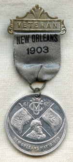 Rare 1903 United Confederate Veterans (UCV) National Reunion Medal from New Orleans