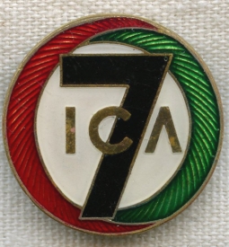 BEING RESEARCHED - Italian (?) "7 ICA" Soft-Enameled Pin - NOT FOR SALE UNTIL IDed